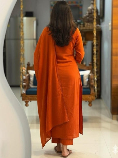 Stylish Jaipuri Embroidered Cotton Kurta Set