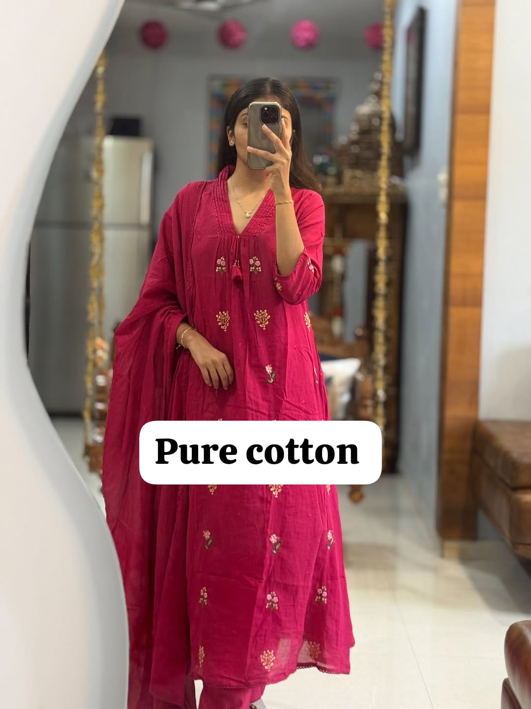 Stylish Jaipuri Embroidered Cotton Kurta Set