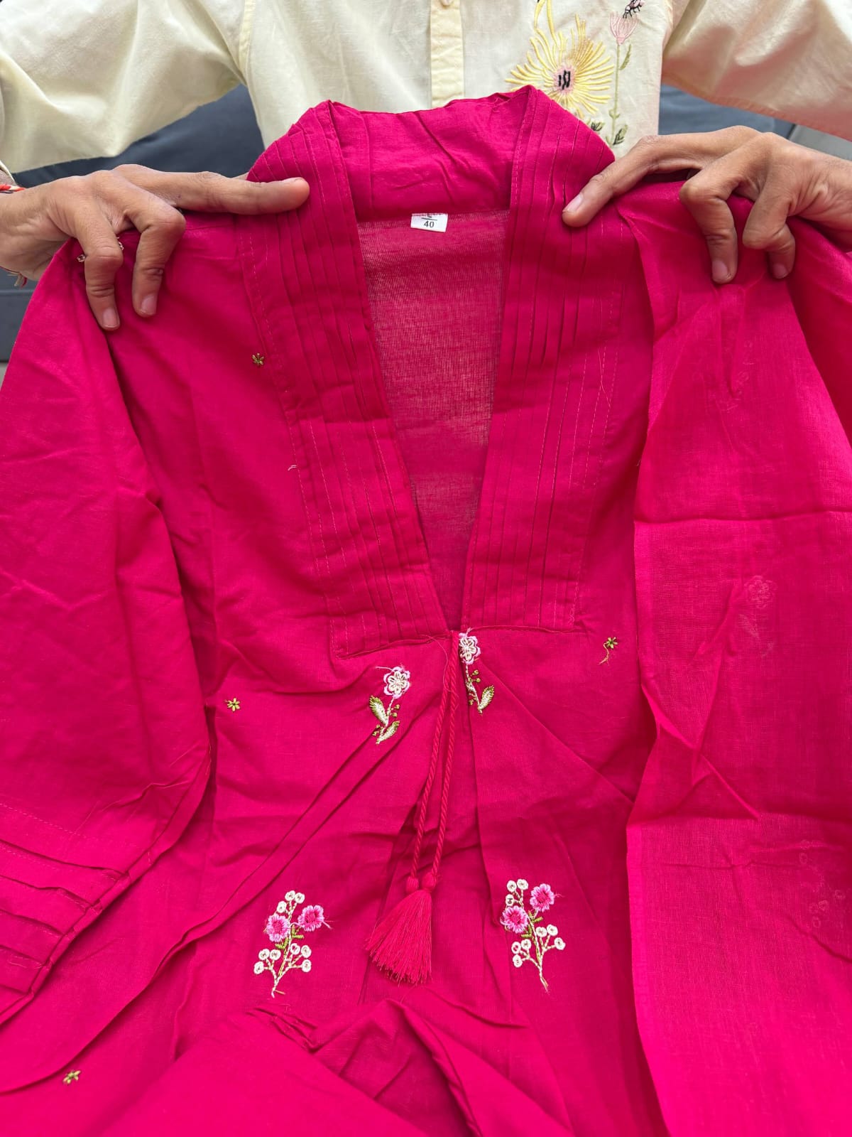 Stylish Jaipuri Embroidered Cotton Kurta Set