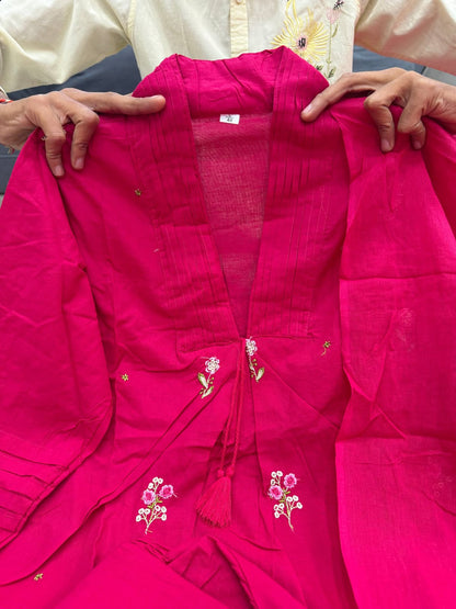 Stylish Jaipuri Embroidered Cotton Kurta Set