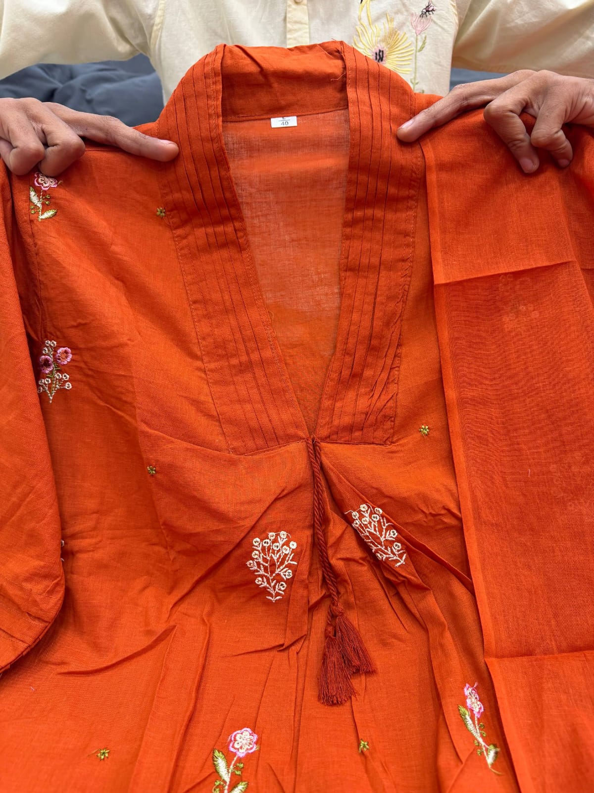 Stylish Jaipuri Embroidered Cotton Kurta Set