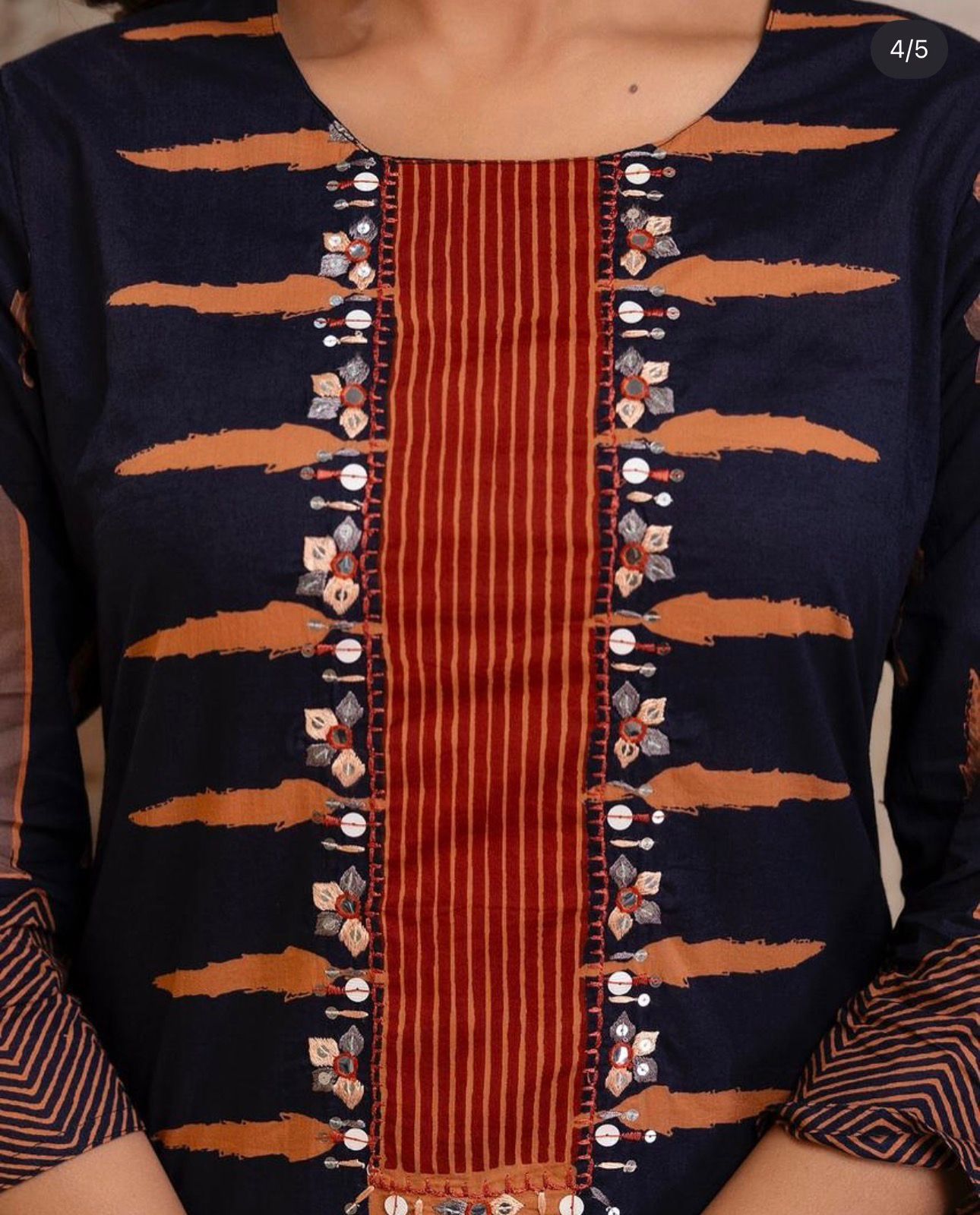 Elegant Printed Cotton Kurta 3-Piece Set