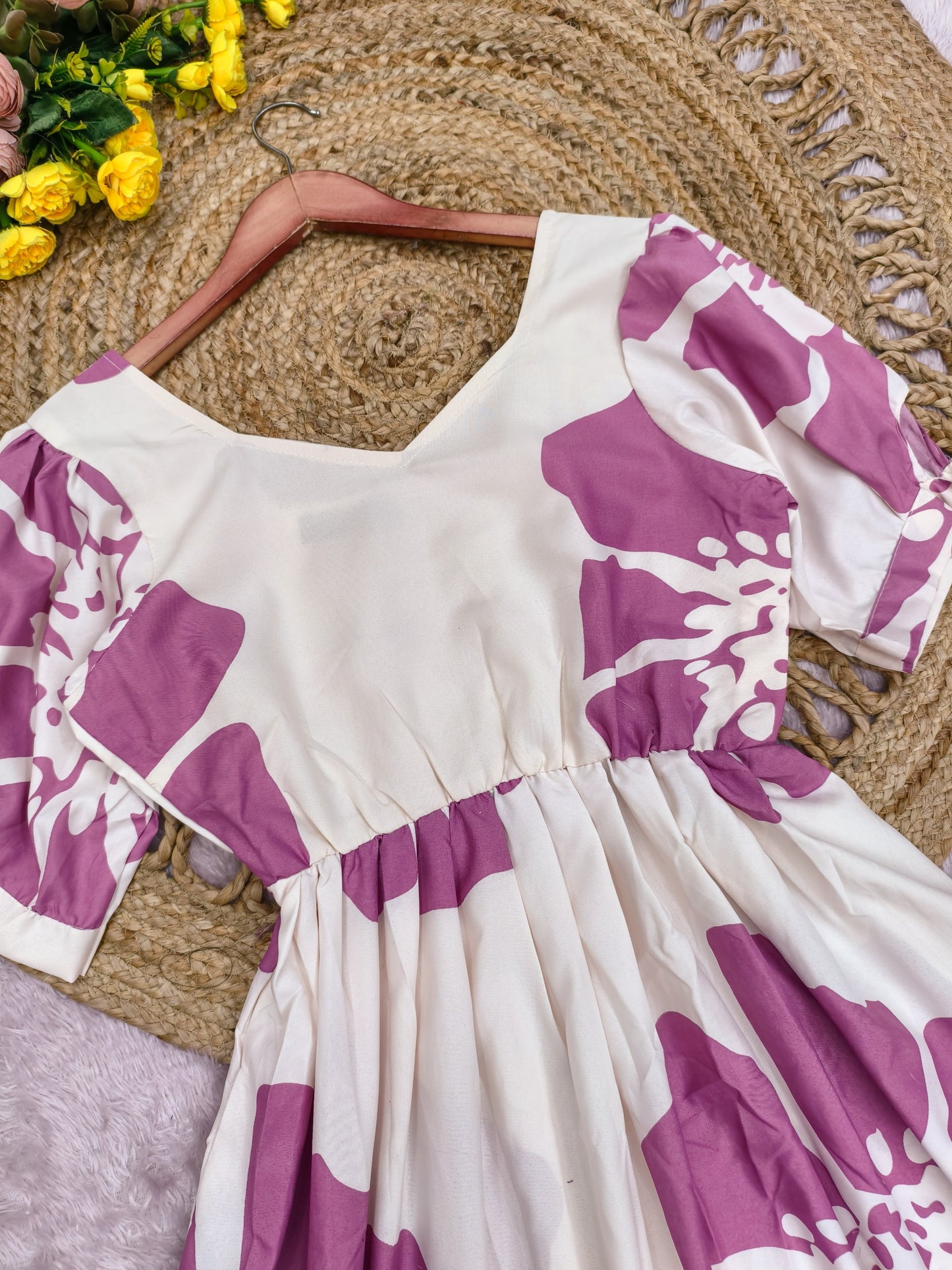 Floral Printed Crape Maxi Dress