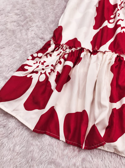 Floral Printed Crape Maxi Dress