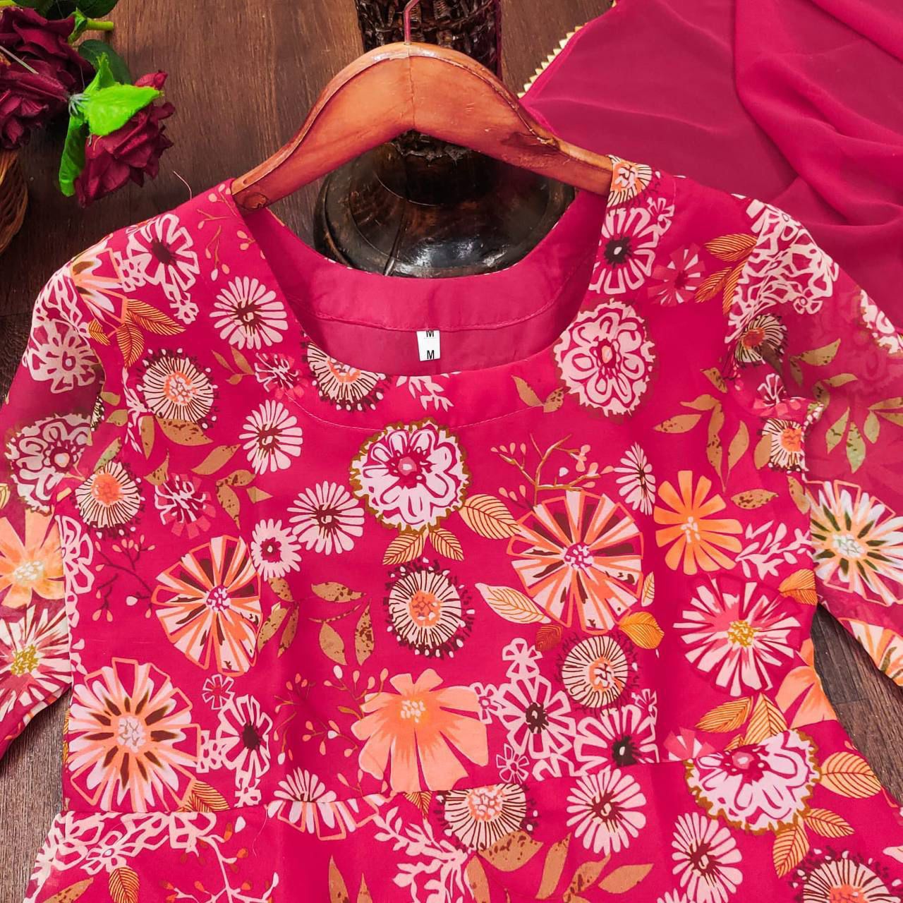 Stylish Printed Kurti Sharara Set