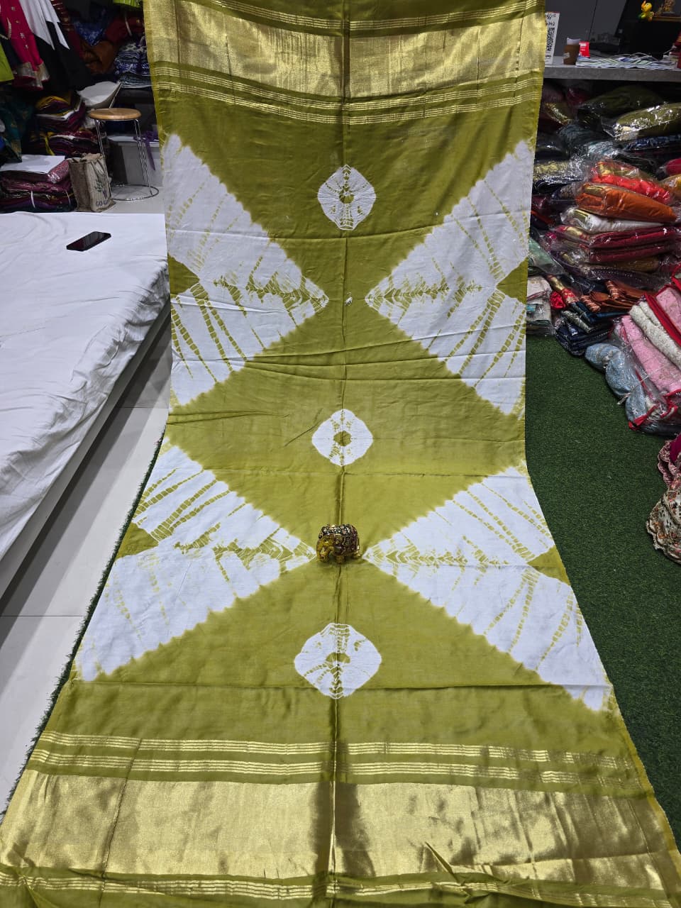New Semi Gajji Silk Batik Dupatta