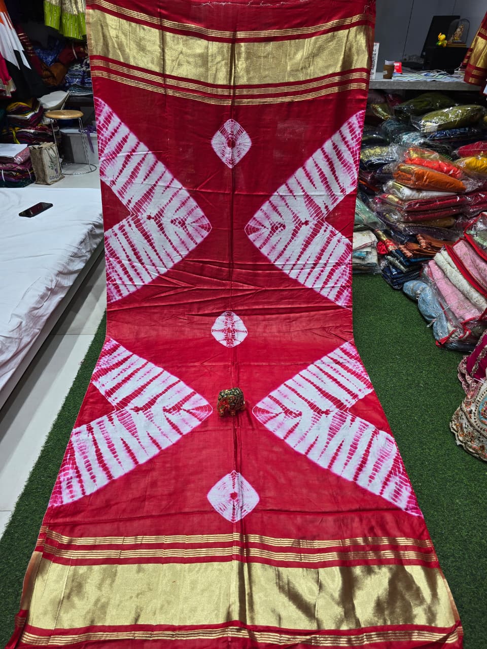 New Semi Gajji Silk Batik Dupatta