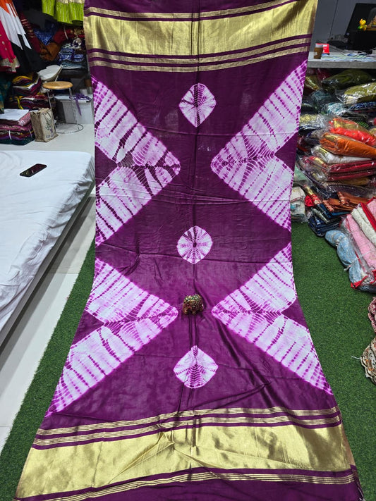 New Semi Gajji Silk Batik Dupatta
