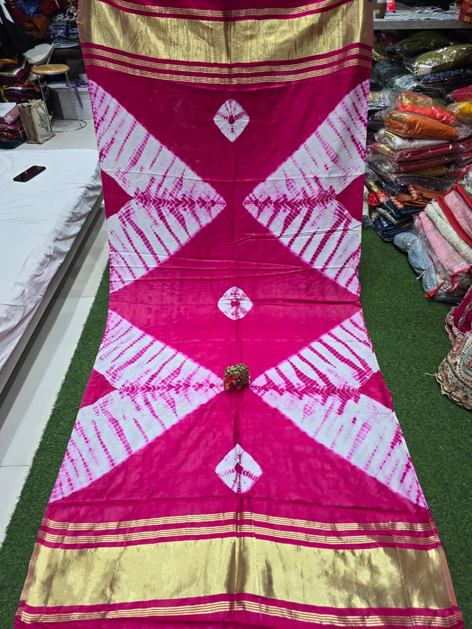 New Semi Gajji Silk Batik Dupatta