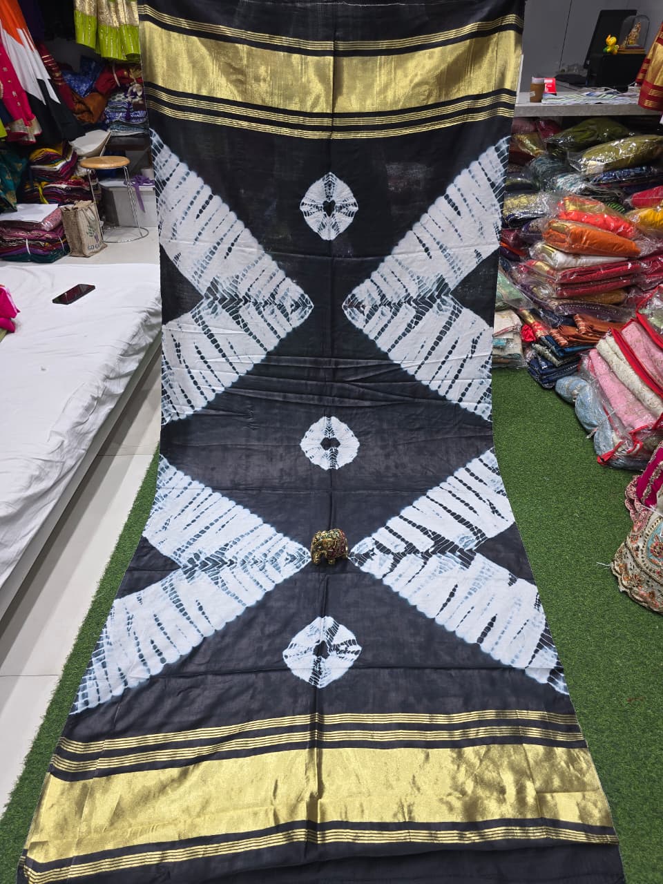 New Semi Gajji Silk Batik Dupatta