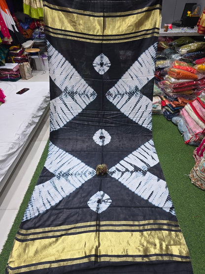 New Semi Gajji Silk Batik Dupatta