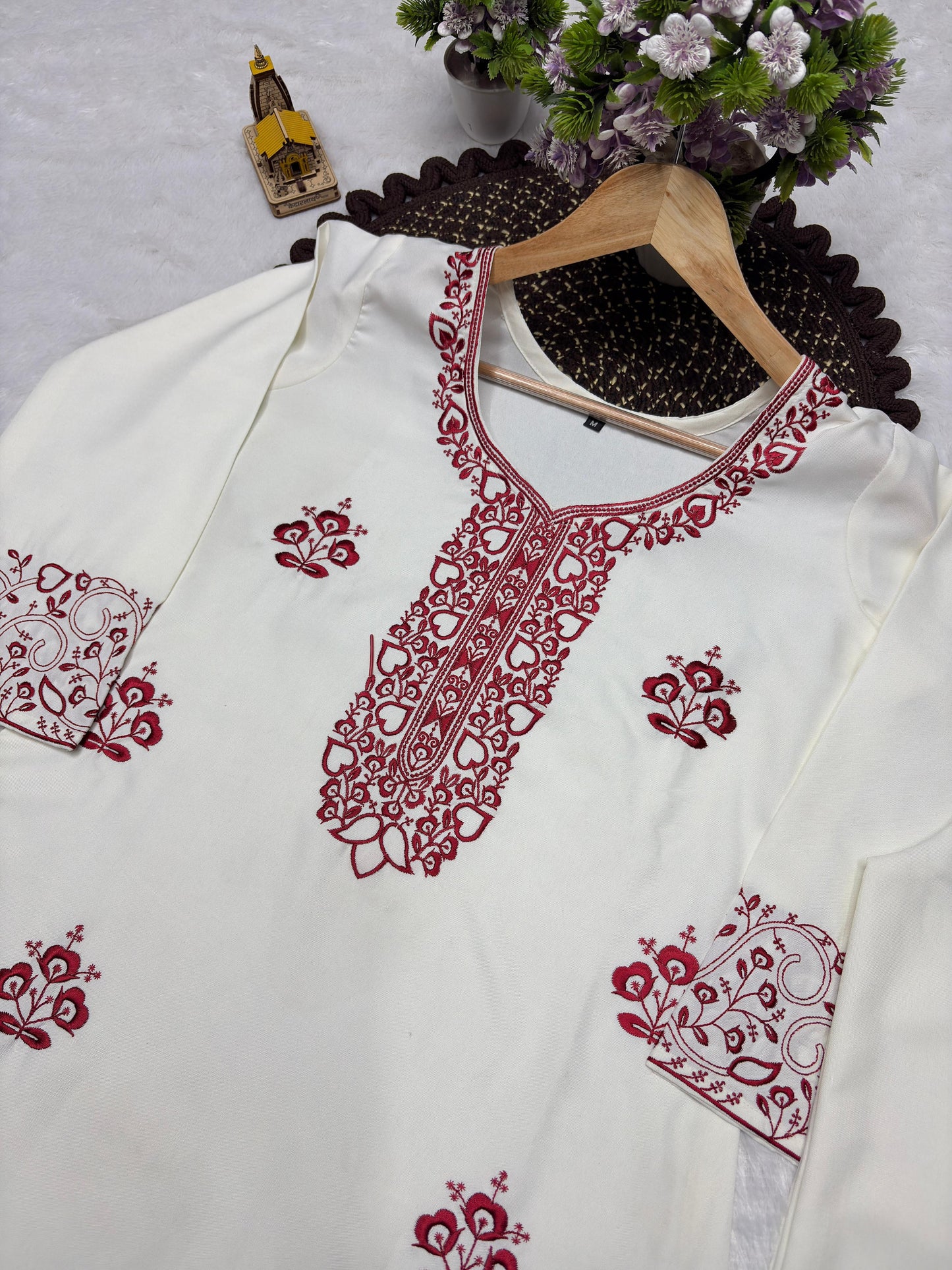 Designer Emboidered Off-White Co-ord Set