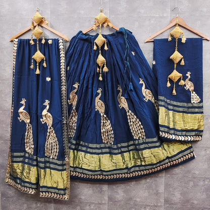 Stunning Modal Gajji Silk Lehenga Set