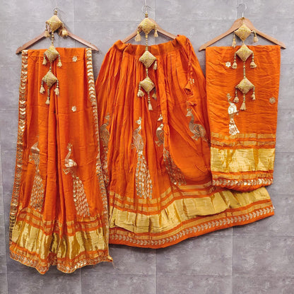 Stunning Modal Gajji Silk Lehenga Set
