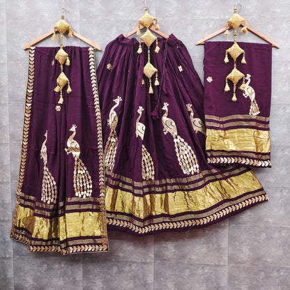 Stunning Modal Gajji Silk Lehenga Set
