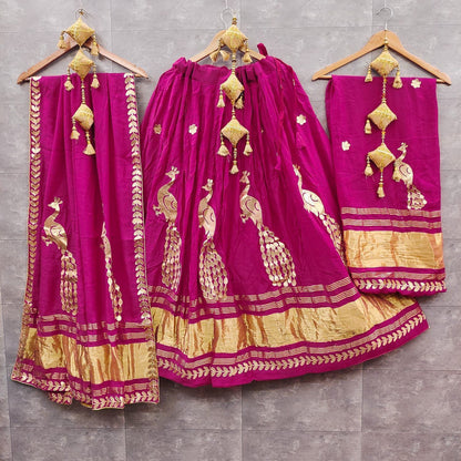 Stunning Modal Gajji Silk Lehenga Set