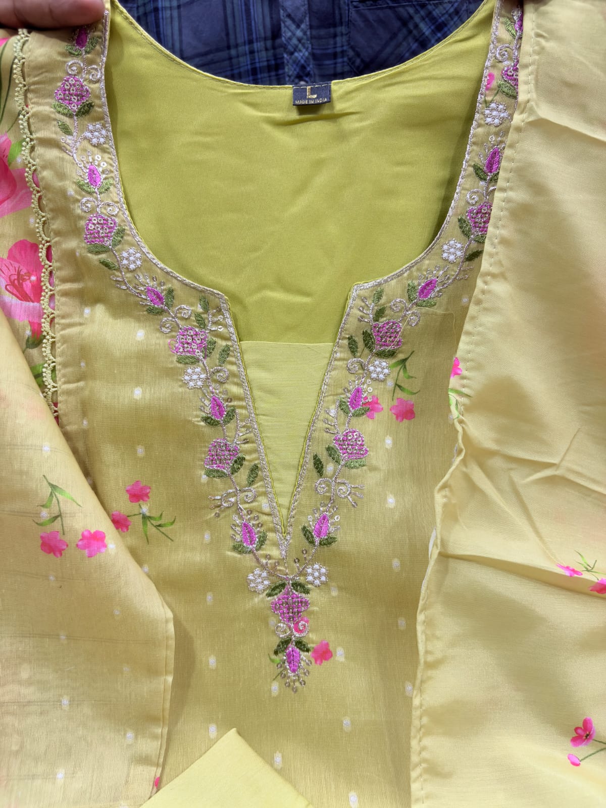 Graceful Printed Mul-Mul Cotton Kurta Set