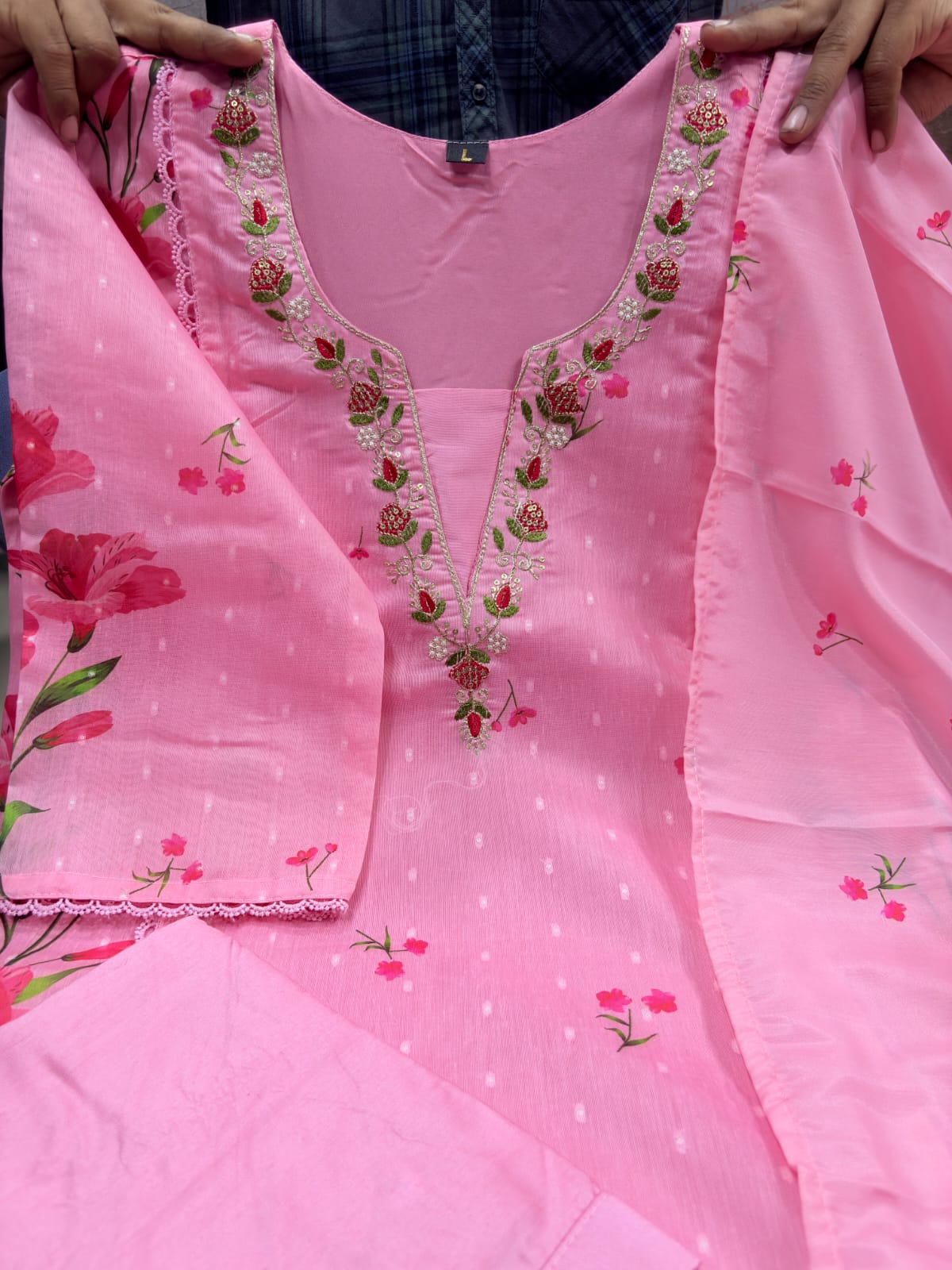 Graceful Printed Mul-Mul Cotton Kurta Set