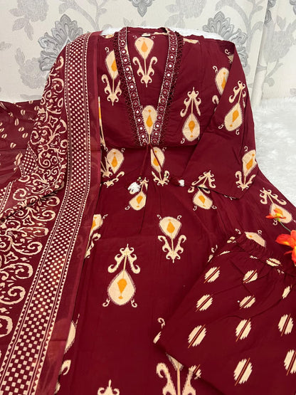 Elegant Pure Mul Cotton Kurti Set