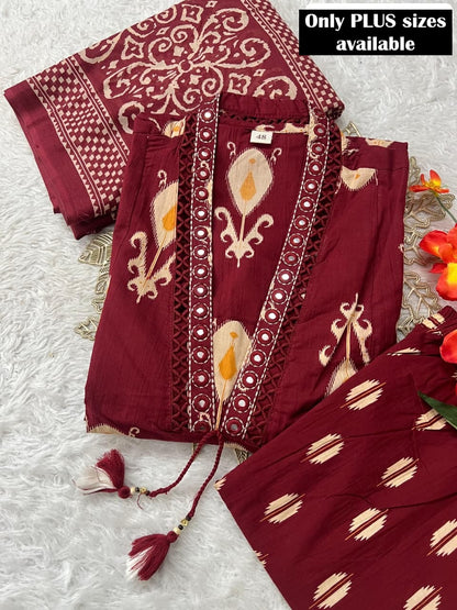 Elegant Pure Mul Cotton Kurti Set