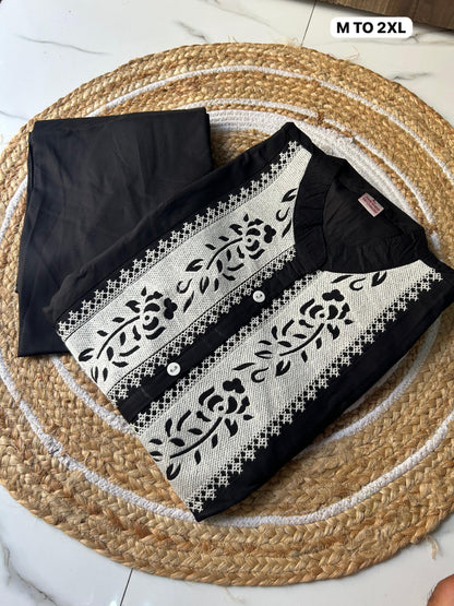 Stylish Embroidered Top Co-ord Set