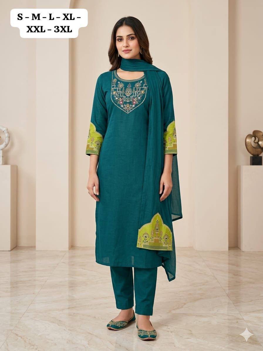 Premium 3-Piece Cotton Kurta Set