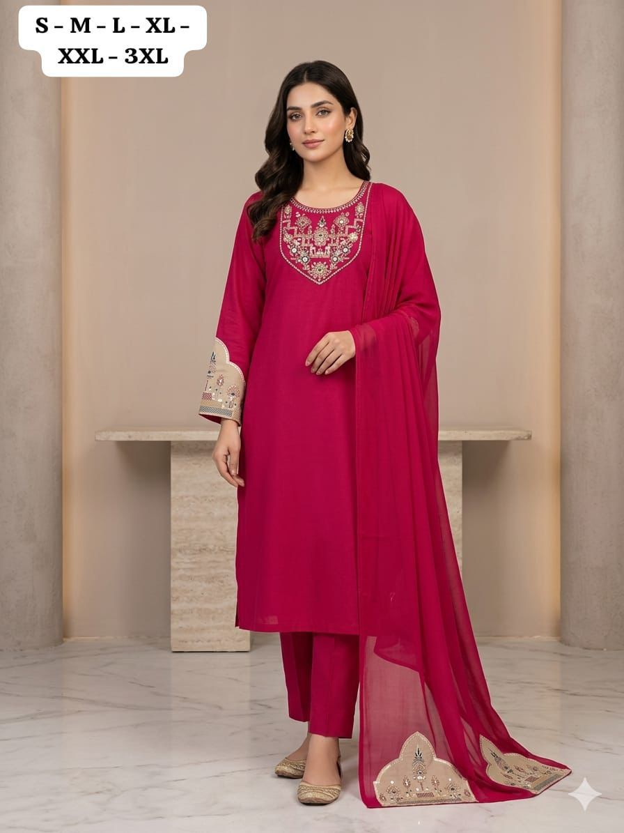 Premium 3-Piece Cotton Kurta Set