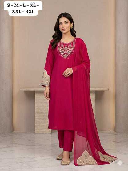Premium 3-Piece Cotton Kurta Set