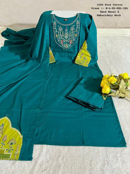 Premium 3-Piece Cotton Kurta Set
