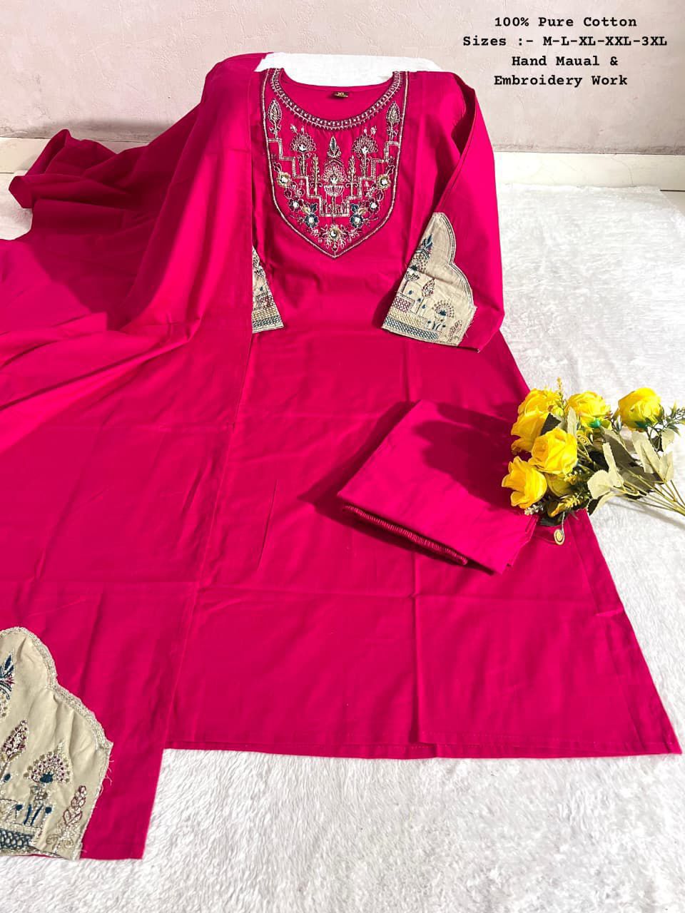 Premium 3-Piece Cotton Kurta Set