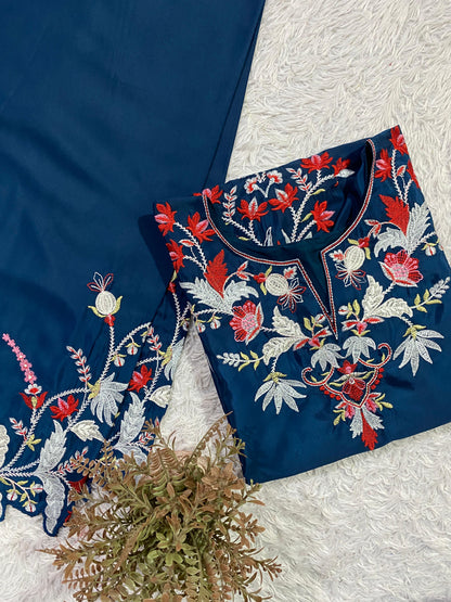 Designer Co-Ord set With Embroidered Cut Work