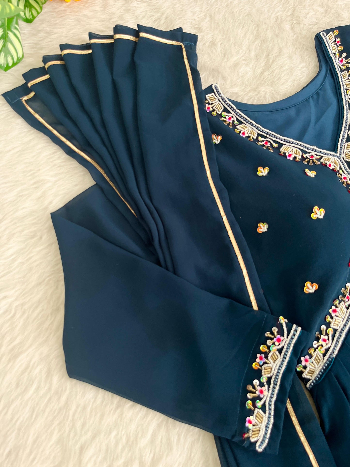 Premium Mul Chanderi Cotton Anarkali Set