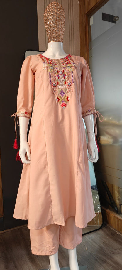 Elegant Pink Kurta Pant Dupatta Set