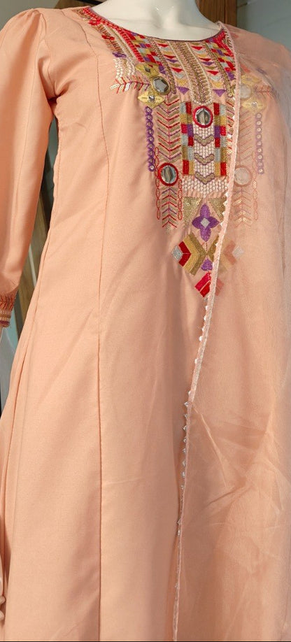 Elegant Pink Kurta Pant Dupatta Set