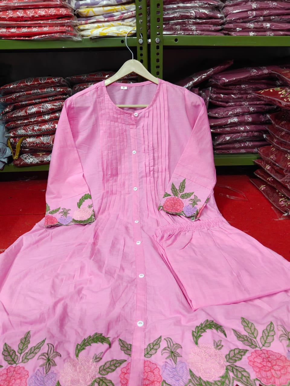 Stylish Floral Embroidered Co-ord Set