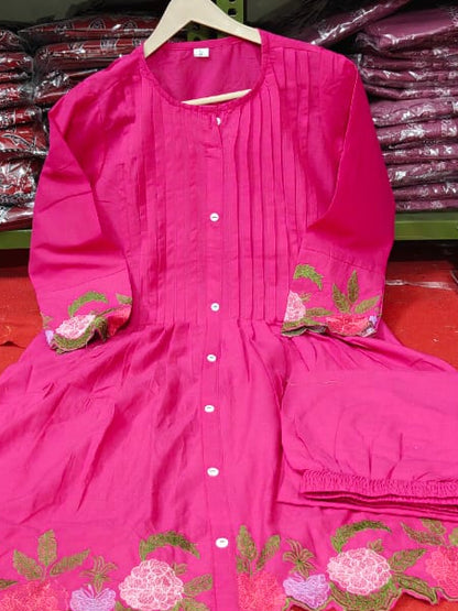 Stylish Floral Embroidered Co-ord Set