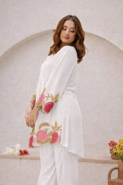 Stylish Floral Embroidered Co-ord Set