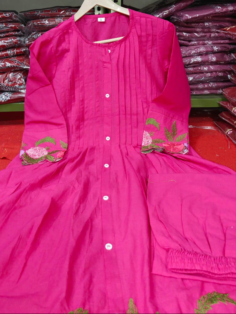 Stylish Floral Embroidered Co-ord Set