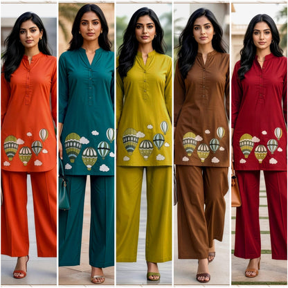 Hot Air Balloon Embroidered Co-ord Sets