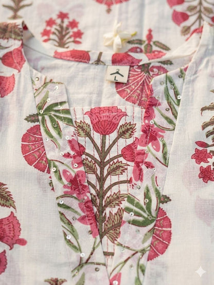 Summer Wear Cotton Kurta 3-Piece Set