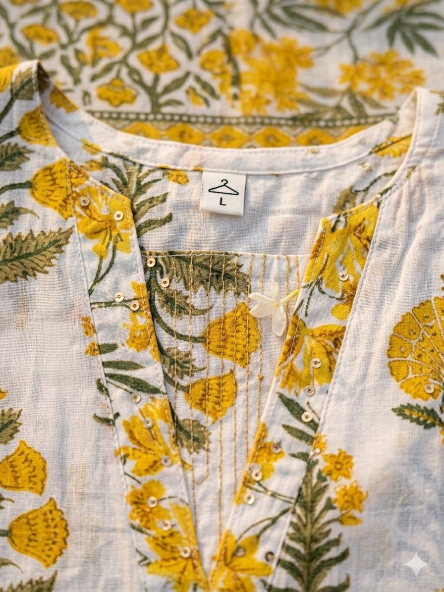Summer Wear Cotton Kurta 3-Piece Set