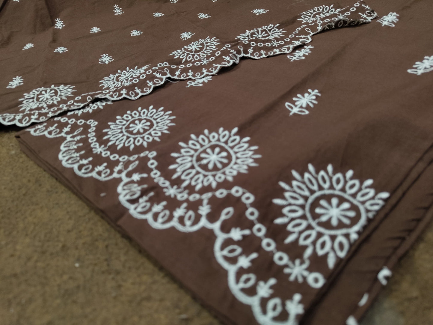 Elegant Cotton Hand Embroidered Co-ord Set