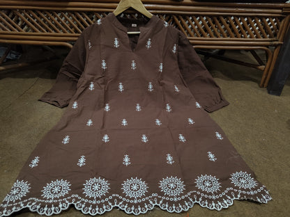 Elegant Cotton Hand Embroidered Co-ord Set