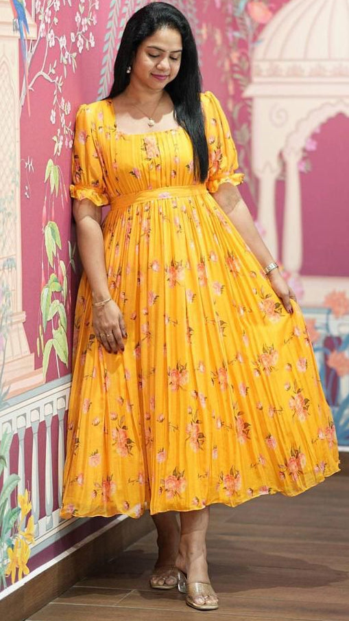 Stylish Floral Print Dress