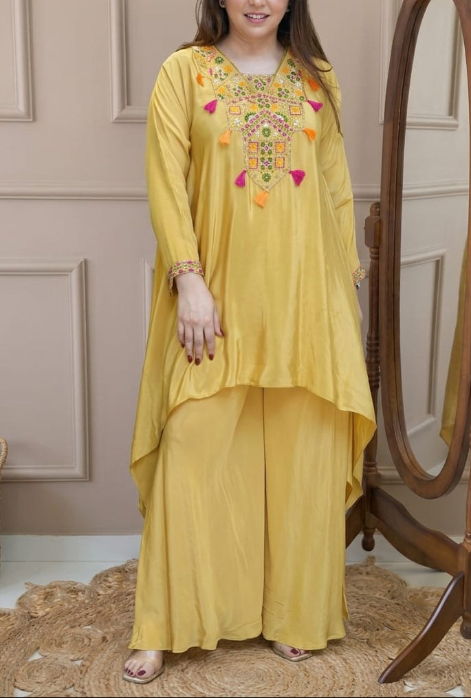 Stylish Peplum Plazo Set