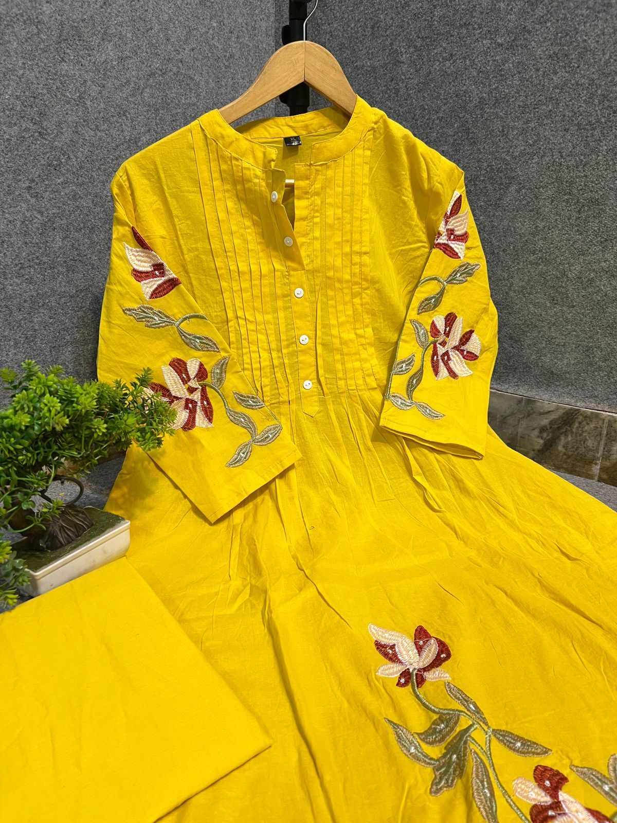 Beautiful Embroidered Cotton Co-ord Set