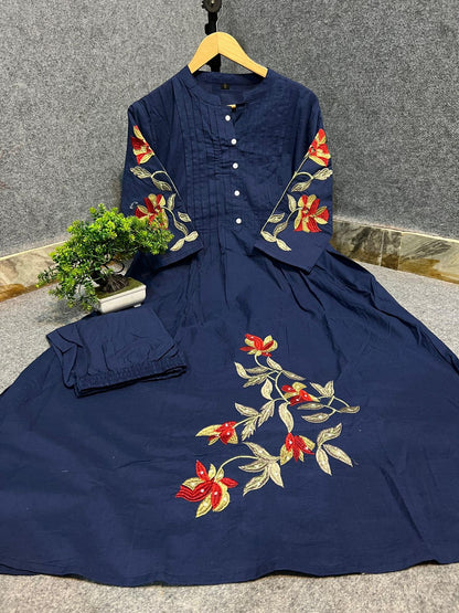 Beautiful Embroidered Cotton Co-ord Set