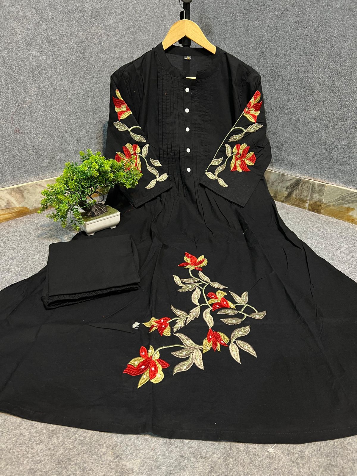 Beautiful Embroidered Cotton Co-ord Set