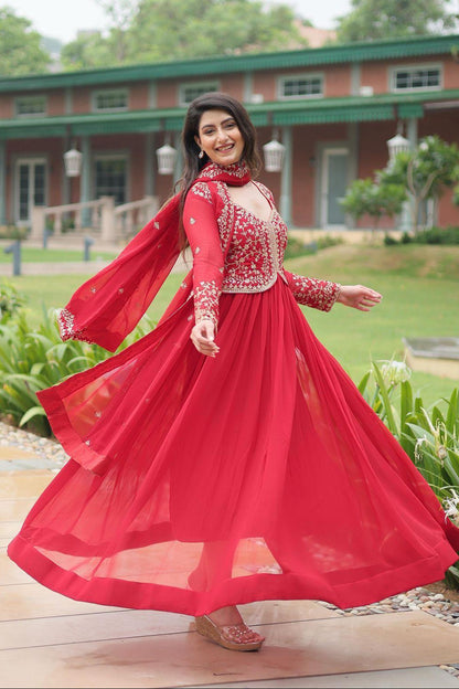 Graceful Premium Sequined Gown Dupatta Set