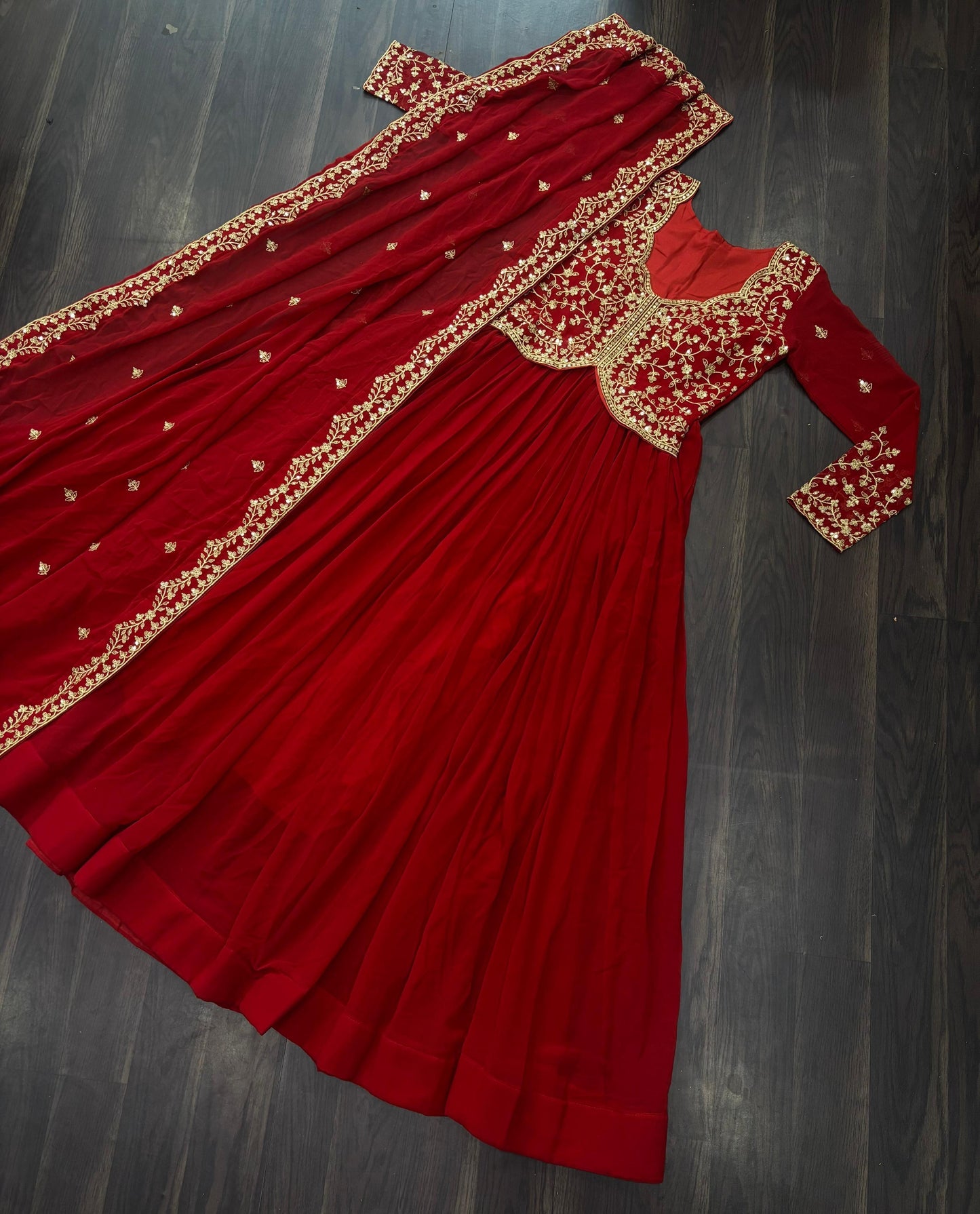 Graceful Premium Sequined Gown Dupatta Set